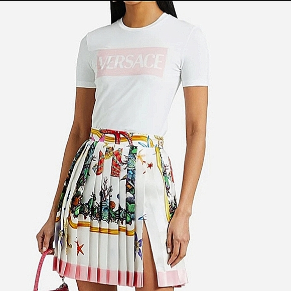 Versace Tops - NWT Versace Pink Logo Cotton T-Shirt